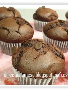 Una foto de Magdalenas de chocolate