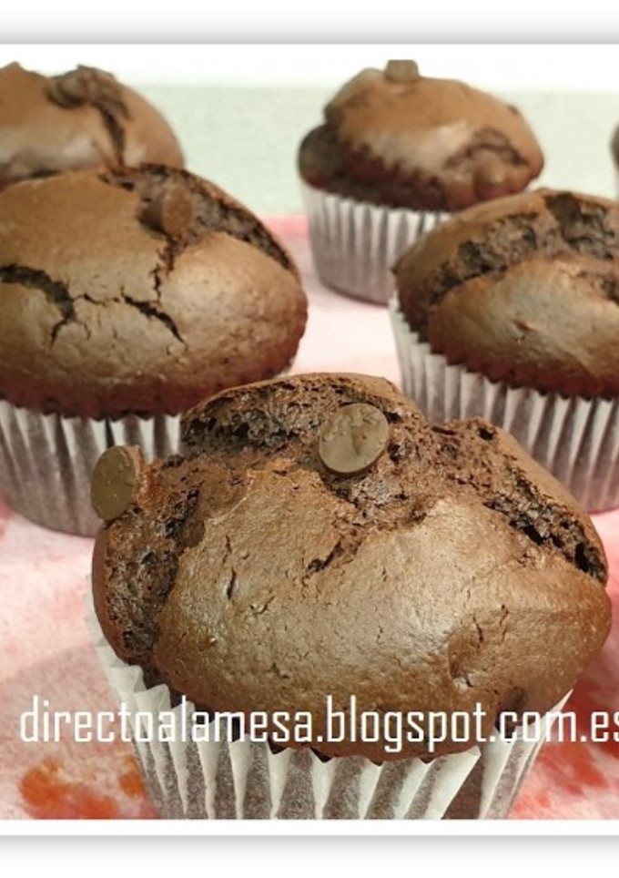 Una foto de Magdalenas de chocolate