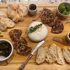 A picture of Simple To-Die-For Burrata Cheese Board.