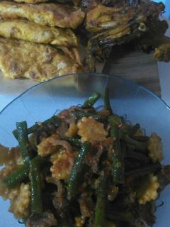 Foto resep Oseng kacang panjang, putren dan jantung ayam