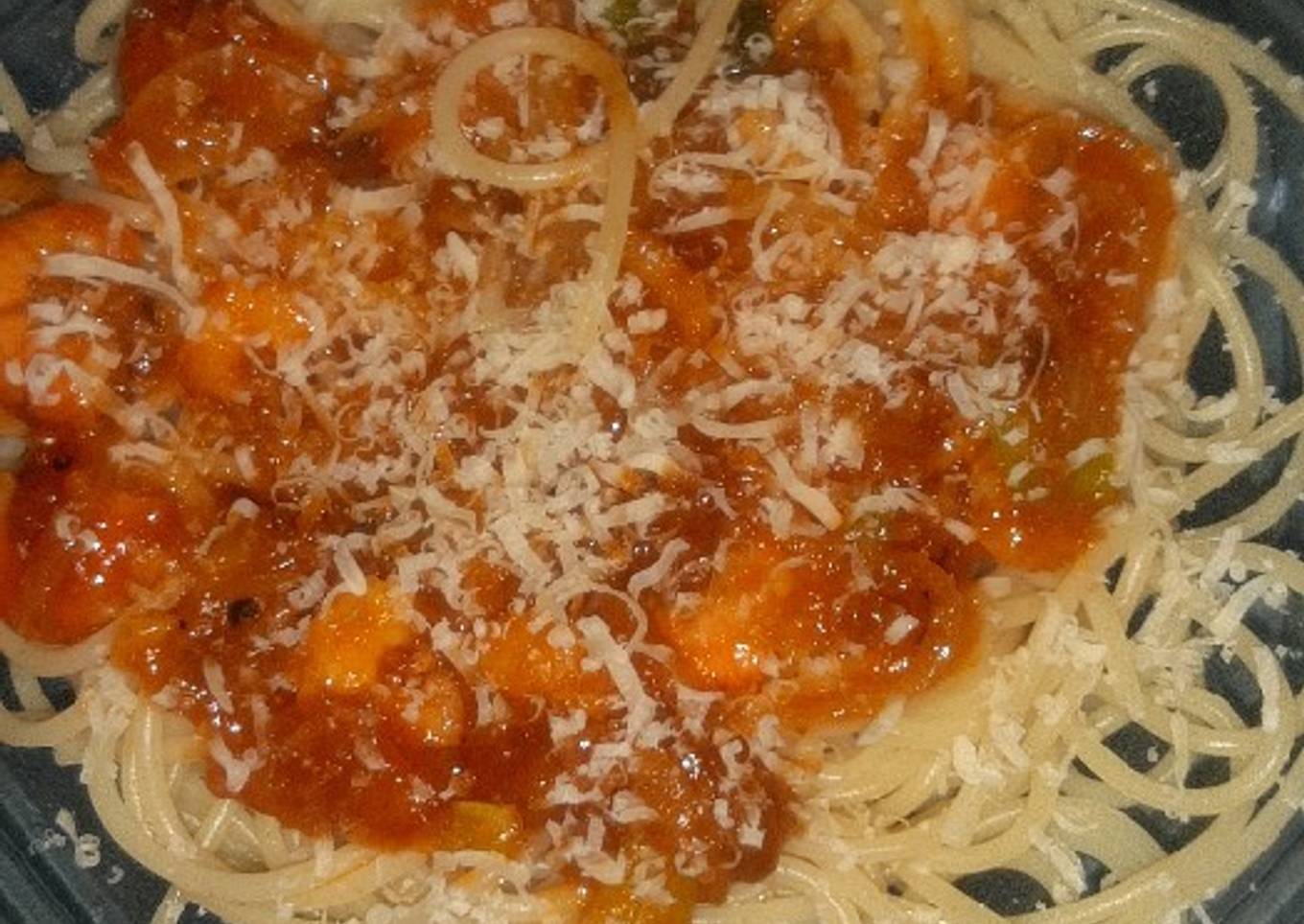 Spaghetti udang bolognese la Fonte