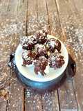 Bon bon yogurt, cocco e cioccolato fondente