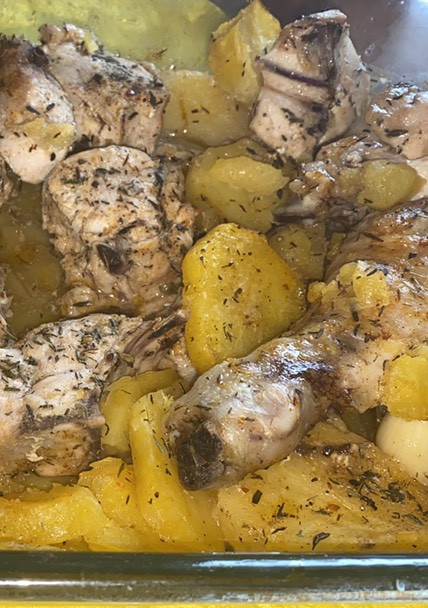 Una foto de Pollo al horno