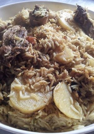 صورة لوصفة زربيان بالدجاج بطريقة سهلة