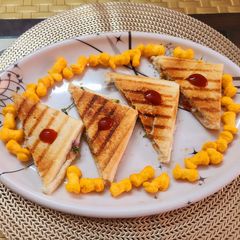 A picture of Peanut butter veg grill sandwich.