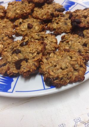 Una foto de Galletas de avena, plátano y chocolate