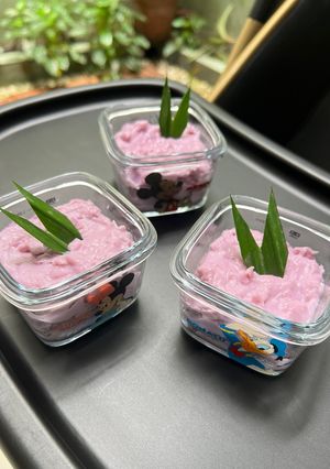 Foto resep Bubur Sumsum Ubi Ungu (Mpasi 8m+)