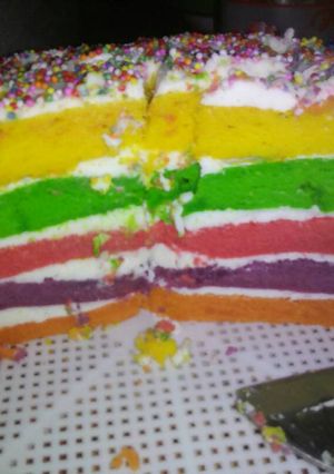 Foto resep Rainbow cake Lissa Simple 🎂🎂