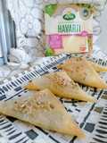 Samosas de calabaza, espinacas y queso Havarti