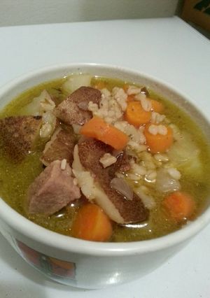 A picture of Beef and Barley Soup.
