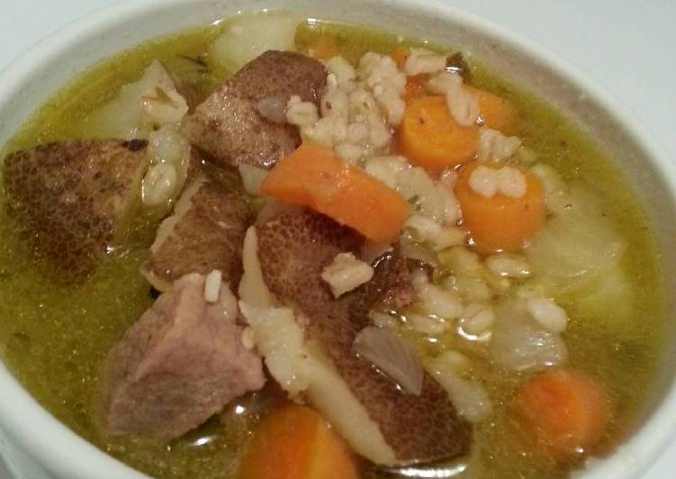 Steps to Prepare Super Quick Homemade Beef and Barley Soup