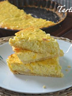 Una foto de Tarta salada de puerros (Thermomix)