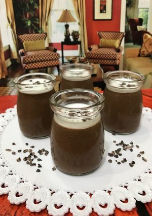 Foto resep Dark chocolate pannacotta #keto #ketopad