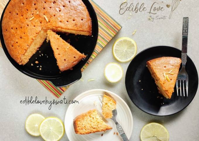 Steps to Make Super Quick Homemade Eggless Lemon Soaked cake