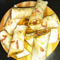 Chicken Frankie Roll A picture of Chicken Frankie Roll.