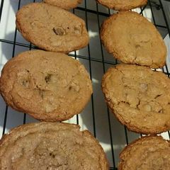 A picture of Chewy Cocoa Chocolate Chip Cookies.