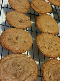 A picture of Chewy Cocoa Chocolate Chip Cookies.