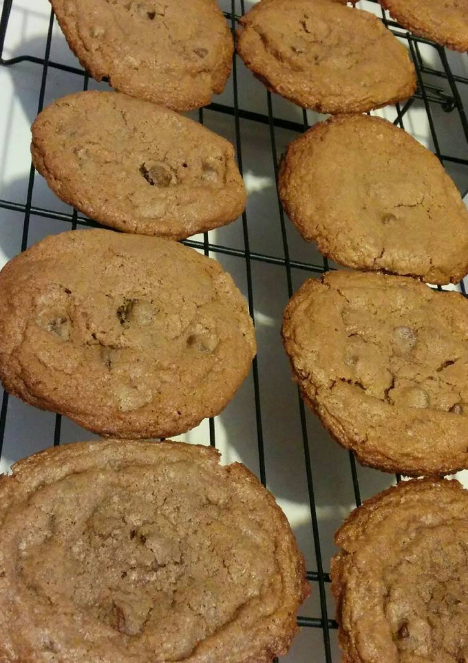 A picture of Chewy Cocoa Chocolate Chip Cookies.