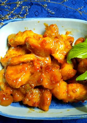 Hình của món Lão trư ăn chay(thịt heo xào chao).