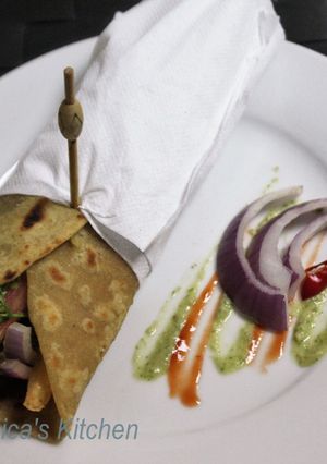 A picture of Mutton Seekh Kebab Rolls.
