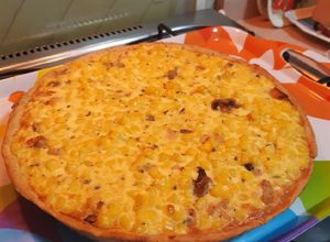 Una foto de Quiche de pollo, champiñón y choclo🌽🍗🍴