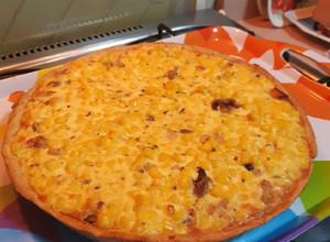 Una foto de Quiche de pollo, champiñón y choclo🌽🍗🍴