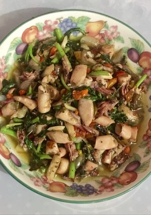 Foto resep Tumis Bayam dan Cumi Asin