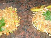 Una foto de ensalada chauchas zanahoria