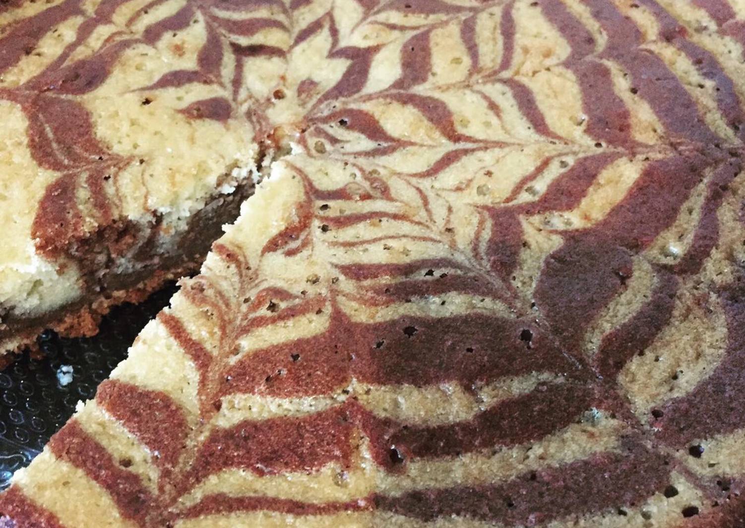 Двухцветный пирог с какао