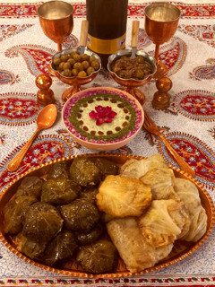 عکسی از دستور دلمه برگ مو و کلم پیچ