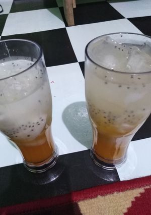 Foto resep Es kelapa jeruk segar