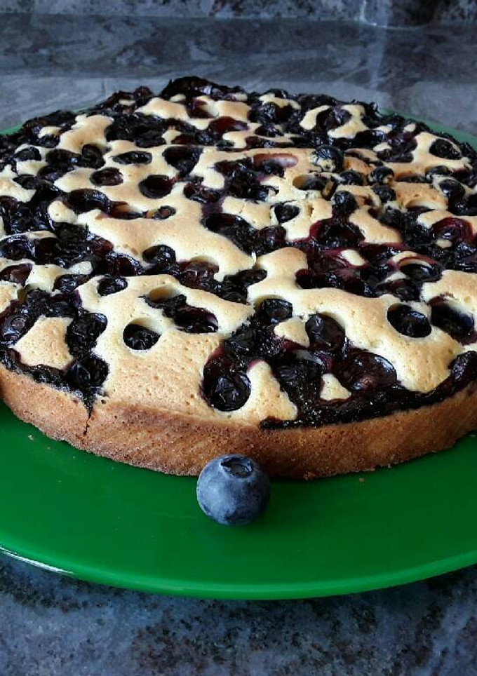 Una foto de Torta de arándanos