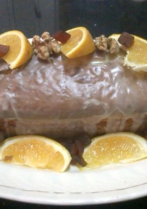 Una foto de Budín de naranja, sin leche, ni manteca y en batidora, ponemos todo y listo