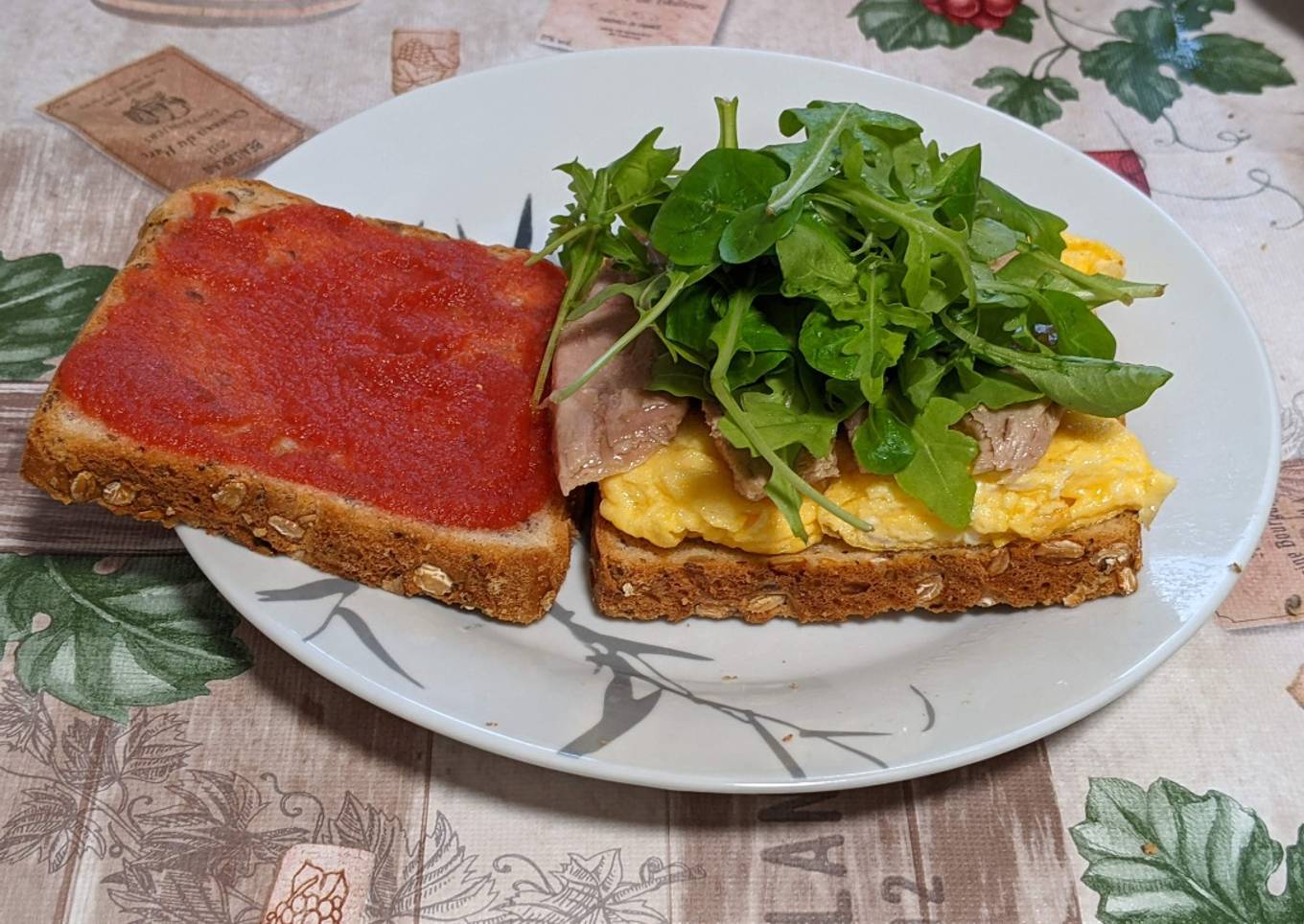 Sándwich proteico para tarde de entrenamiento