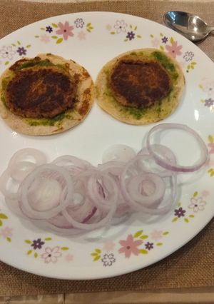 A picture of Protein rich soya granules and paneer kebab or kids.