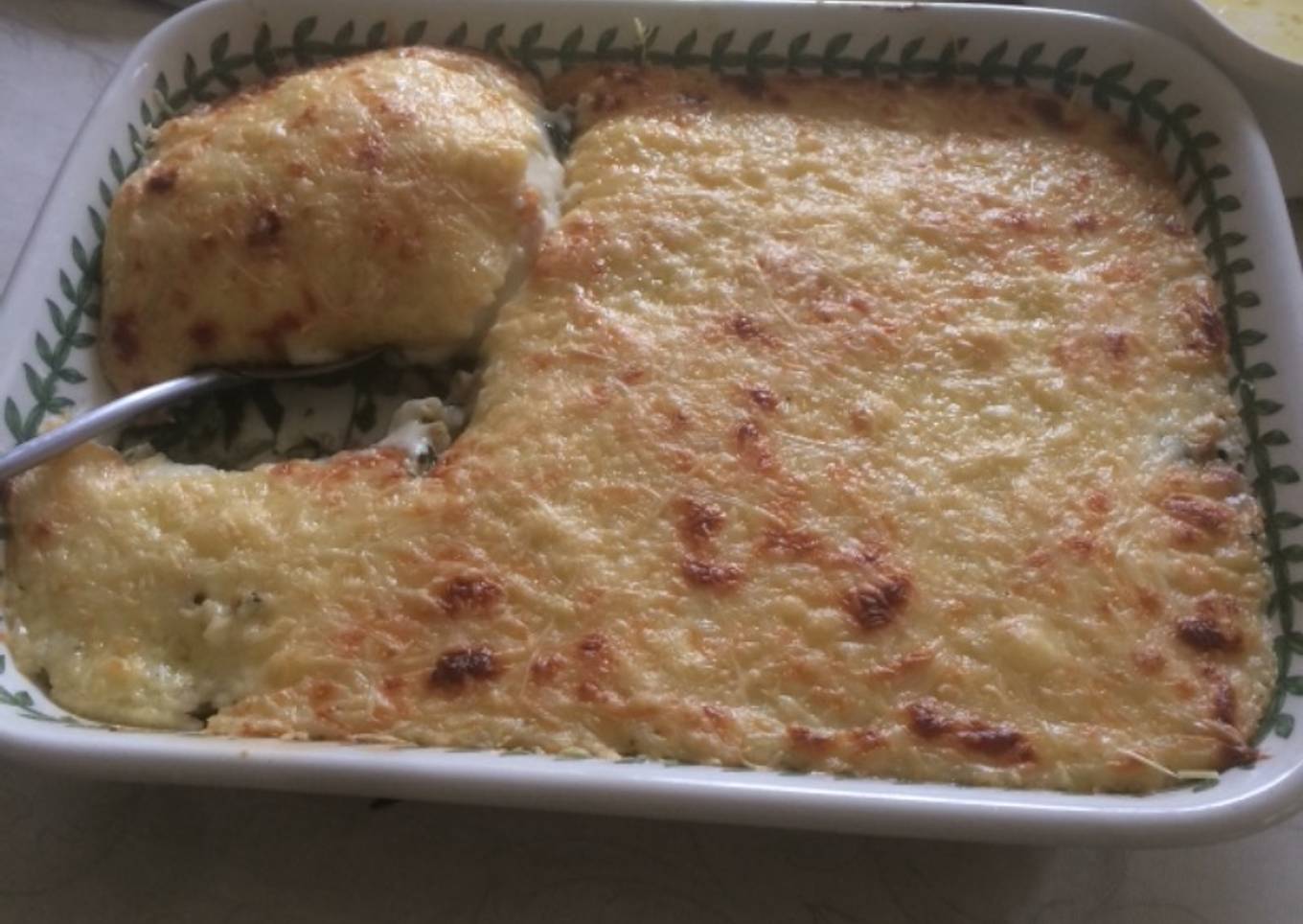 Gratin d'Ã©pinard en feuille avec sa sauce bÃ©chamel