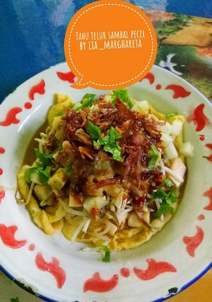 Foto resep Tahu telur sambal pecel #PR_recookmasakanawalanT
