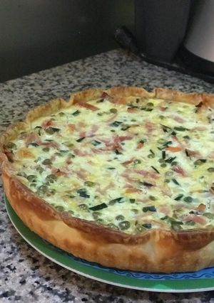 Una foto de Tarta de arvejas y jamón