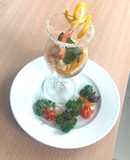 Fruity prawn cocktail 🍎🍊🥭🍍🍇🍓🍤🍤