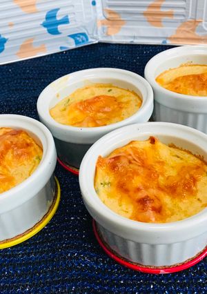 A picture of Corn Soufflé with Potatoes and Cheese!.