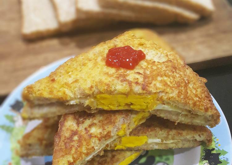 Resep Cheddar and Egg French Toast Anti Gagal