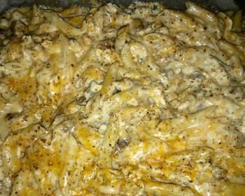 Easy Fast Cooking Cheesy chicken and mushroom casserole Delicious and Healthy