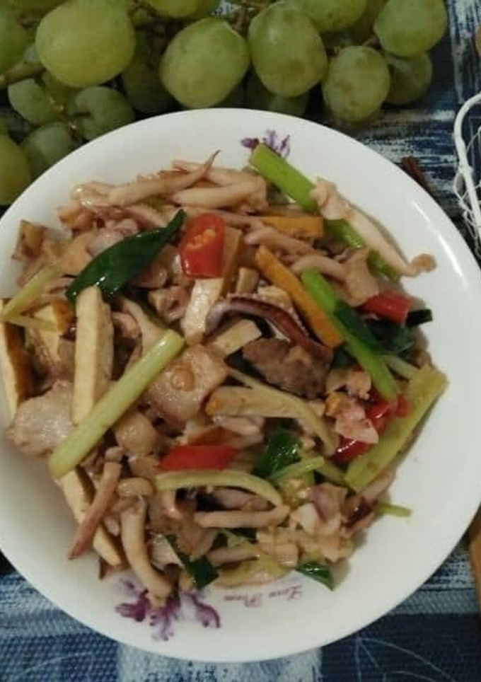 客家小炒【澎湖野生水產】【豆豆愛的料理】 的食譜成品照片
