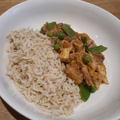 A picture of Child friendly chicken curry.