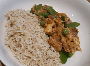 A picture of Child friendly chicken curry.