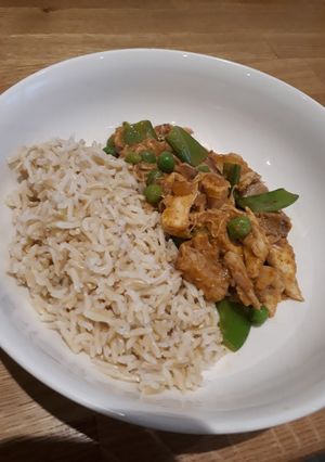 A picture of Child friendly chicken curry.