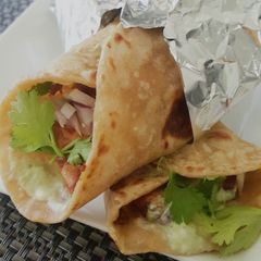 A picture of Chicken kati rolls.