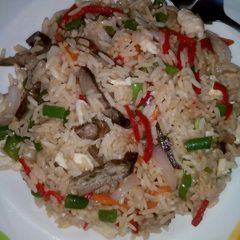 Chinese fried rice A picture of Chinese fried rice.