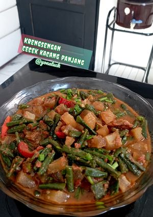 Foto resep Krengsengan cecek kacang panjang