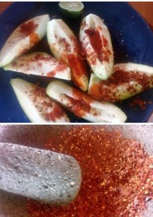 Una foto de "chile tostado al comal"